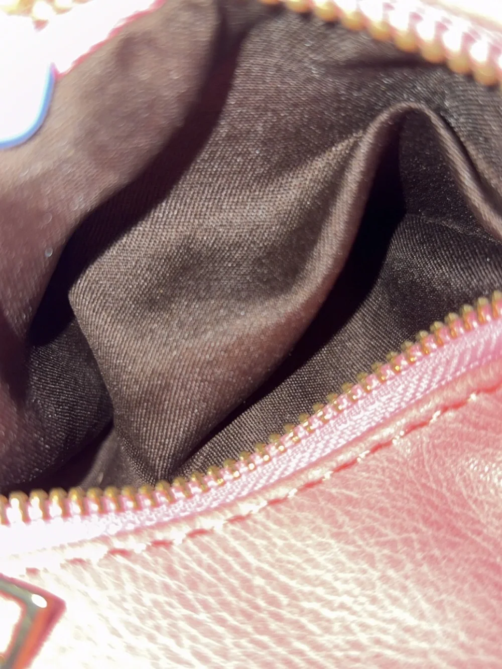 Michael Kors Coral-Pink Pebbled Leather Drawstring Backpack with MK Logo